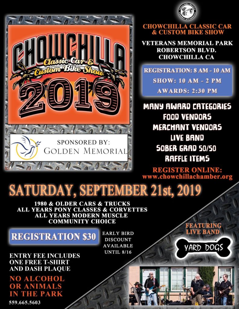 20th Chowchilla Classic Car & Custom Bike Show Car Show Radar