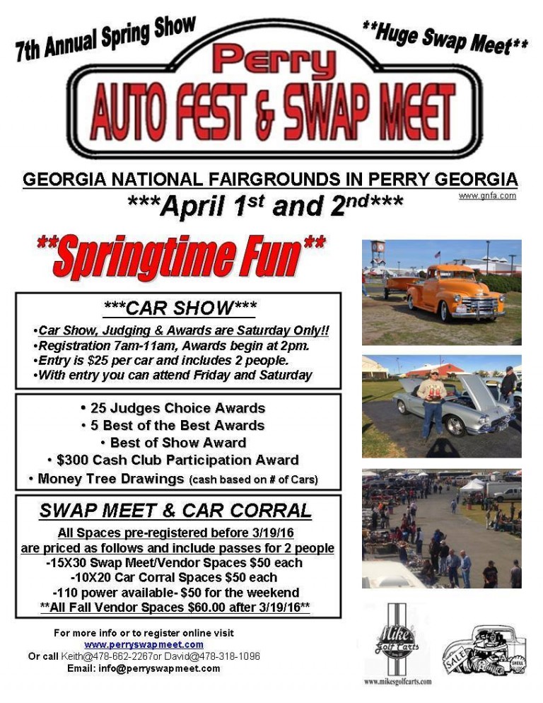 7th Annual Spring Perry Auto Fest and Swap Meet Car Show Radar