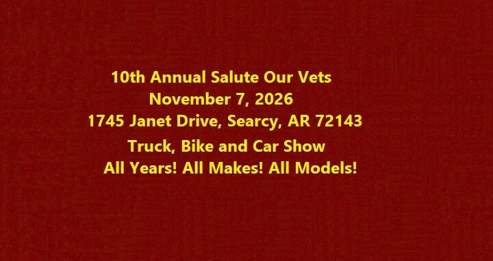 10th Annual Salute Our Vets Truck, Bike and Car Show