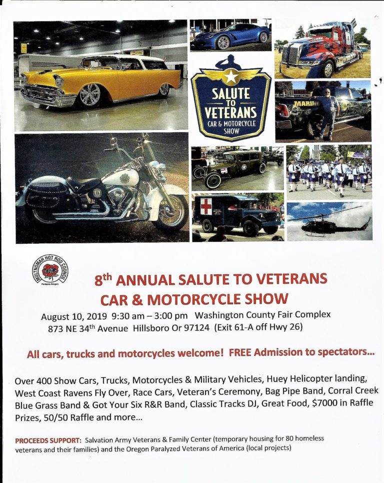 8th ANNUAL SALUTE TO VETERANS CAR & MOTORCYCLE SHOW Car Show Radar