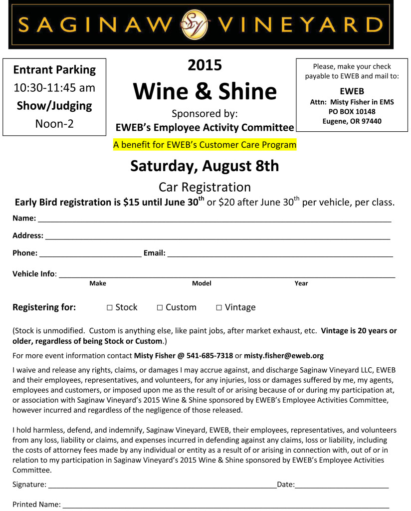 Saginaw Vineyard Wine and Shine Car Show Radar