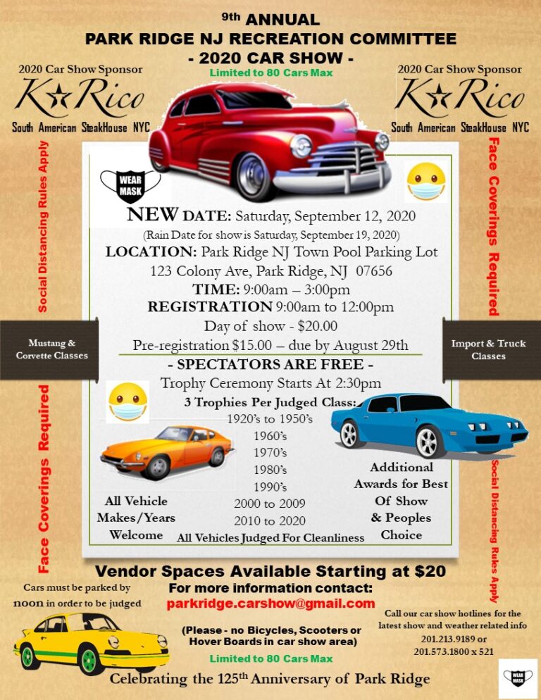 9th Annual Park Ridge NJ Car Show Car Show Radar