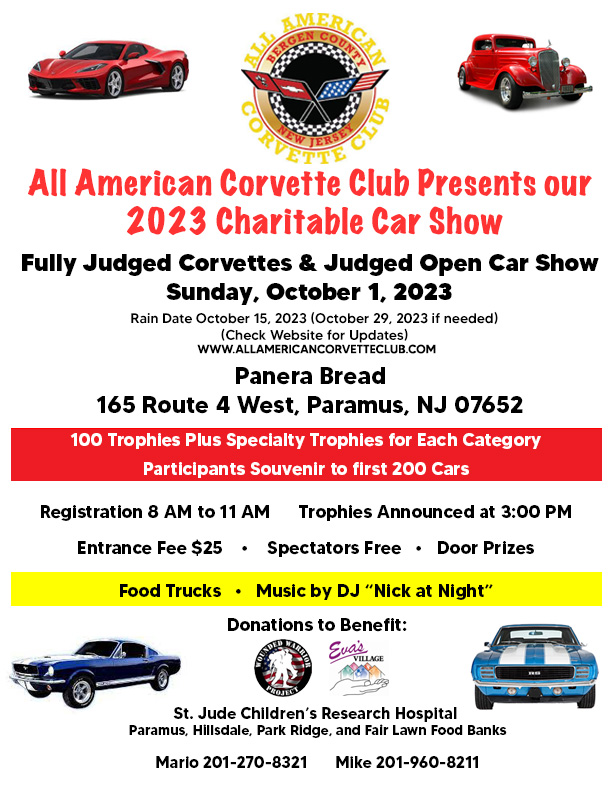 All American Corvette Club 2023 Car Show