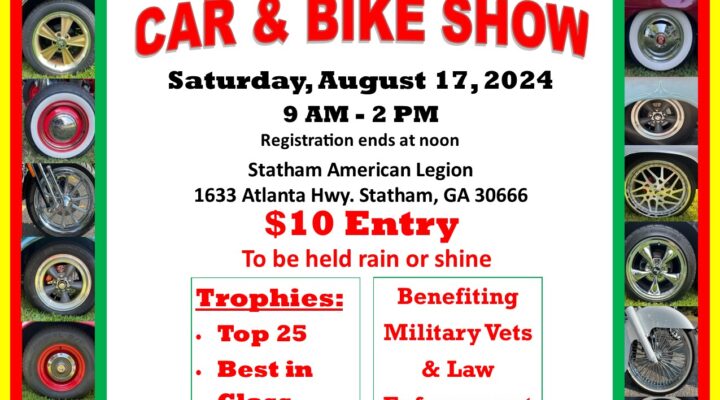 Nam Knights GA Chapter and American Legion Post 164 Car and Bike Show