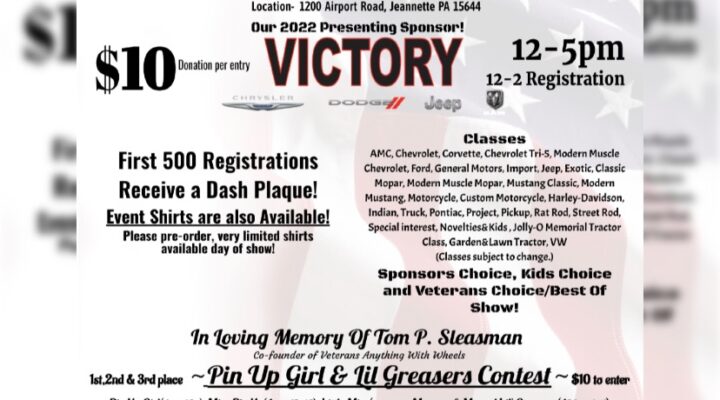 Veterans Anything with Wheels Show 2022- In Loving Memory of Tom P. Sleasman