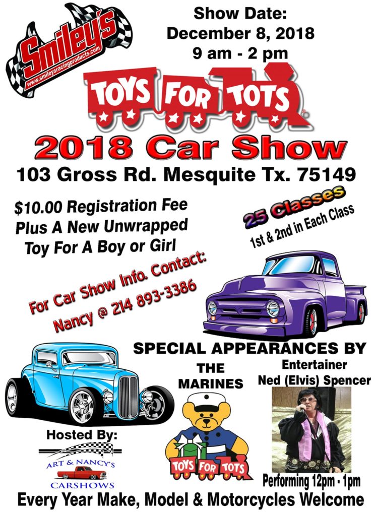Smiley's Racing Toys for Tots Car Show Car Show Radar