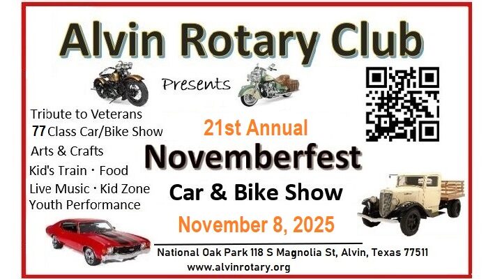 2025 Car and Bike Show – Alvin Rotary Novemberfest