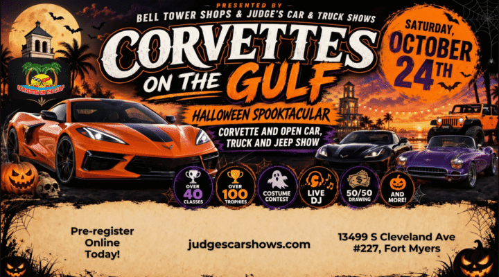 Halloween Spooktacular Corvette and Open Car, Truck & Jeep Show at Bell Tower!