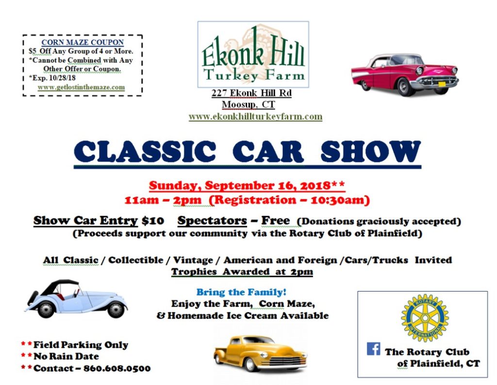 2nd Annual Plainfield Rotary Car Show Car Show Radar