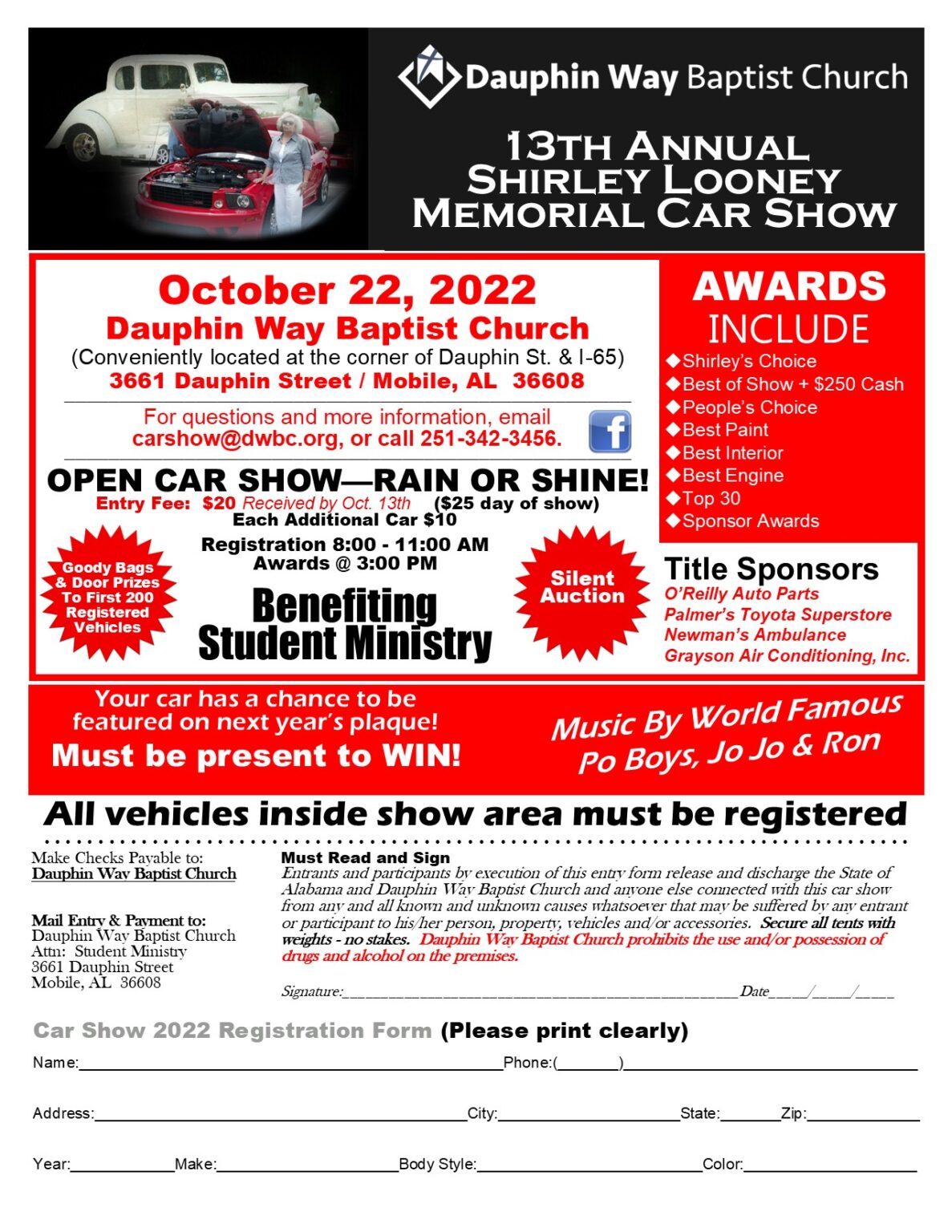 13th Annual Shirley Looney Memorial Car Show