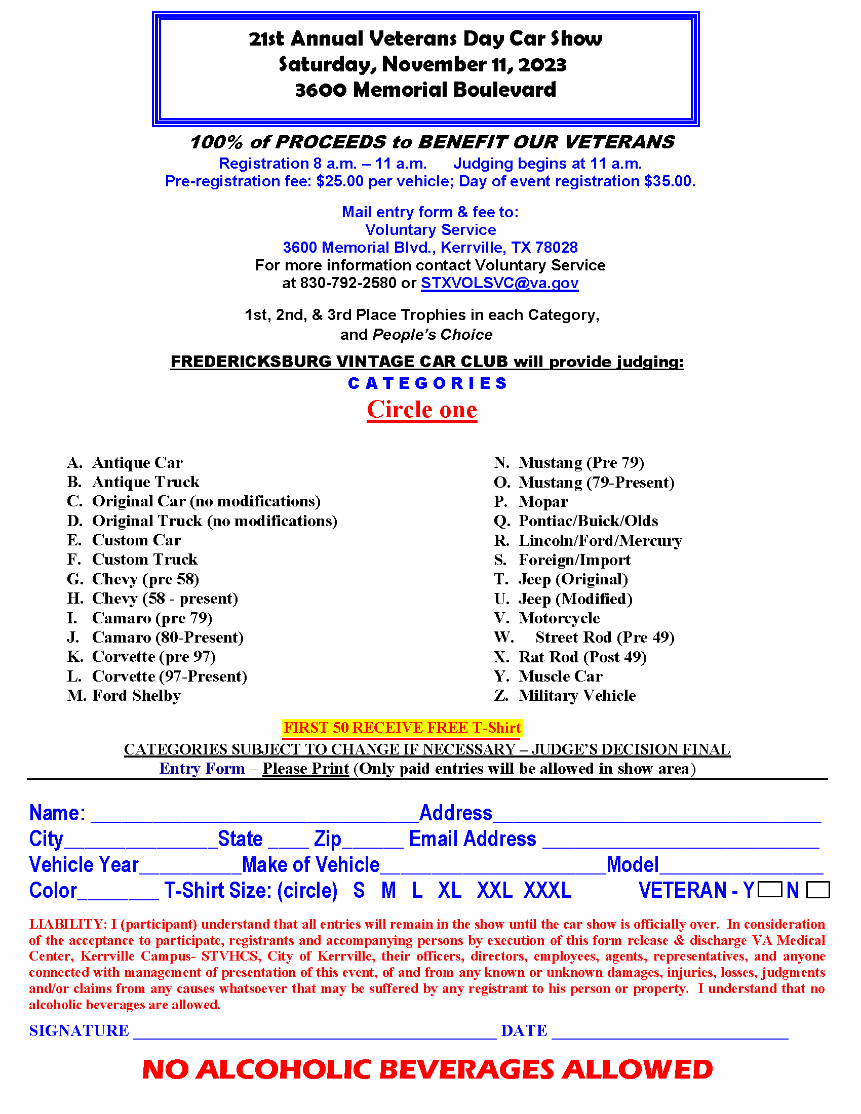 Kerrville VA Open Car Show