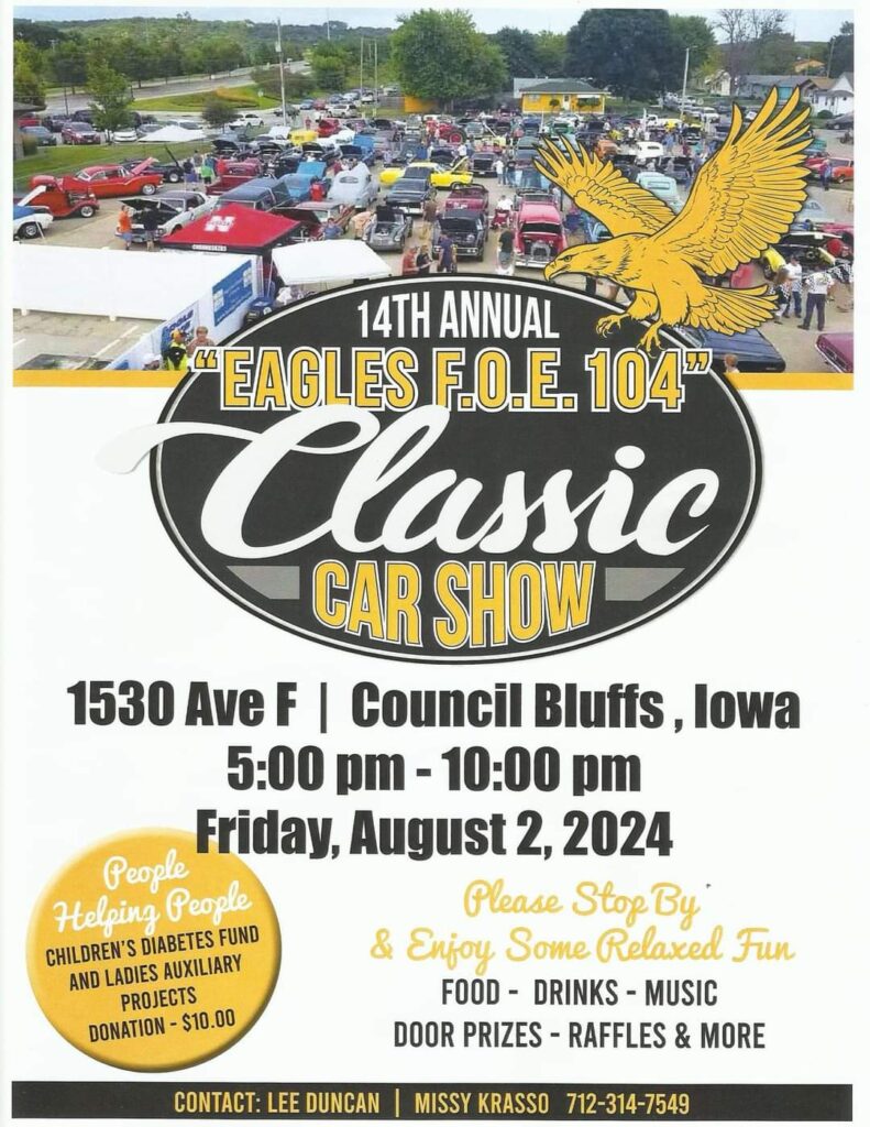 14th Annual Eagle’s FOE 104 Classic Car Show