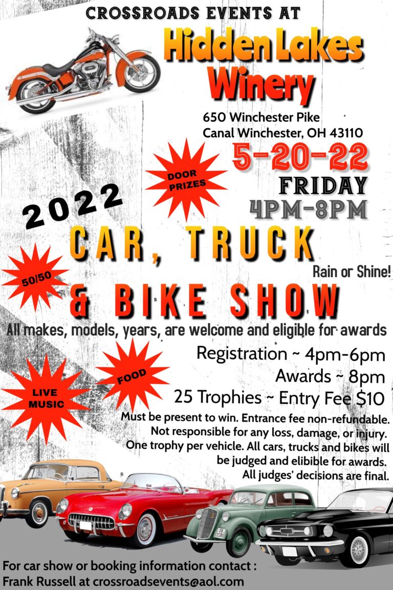 Hidden Lakes Winery Car, Truck & Bike Show Car Show Radar