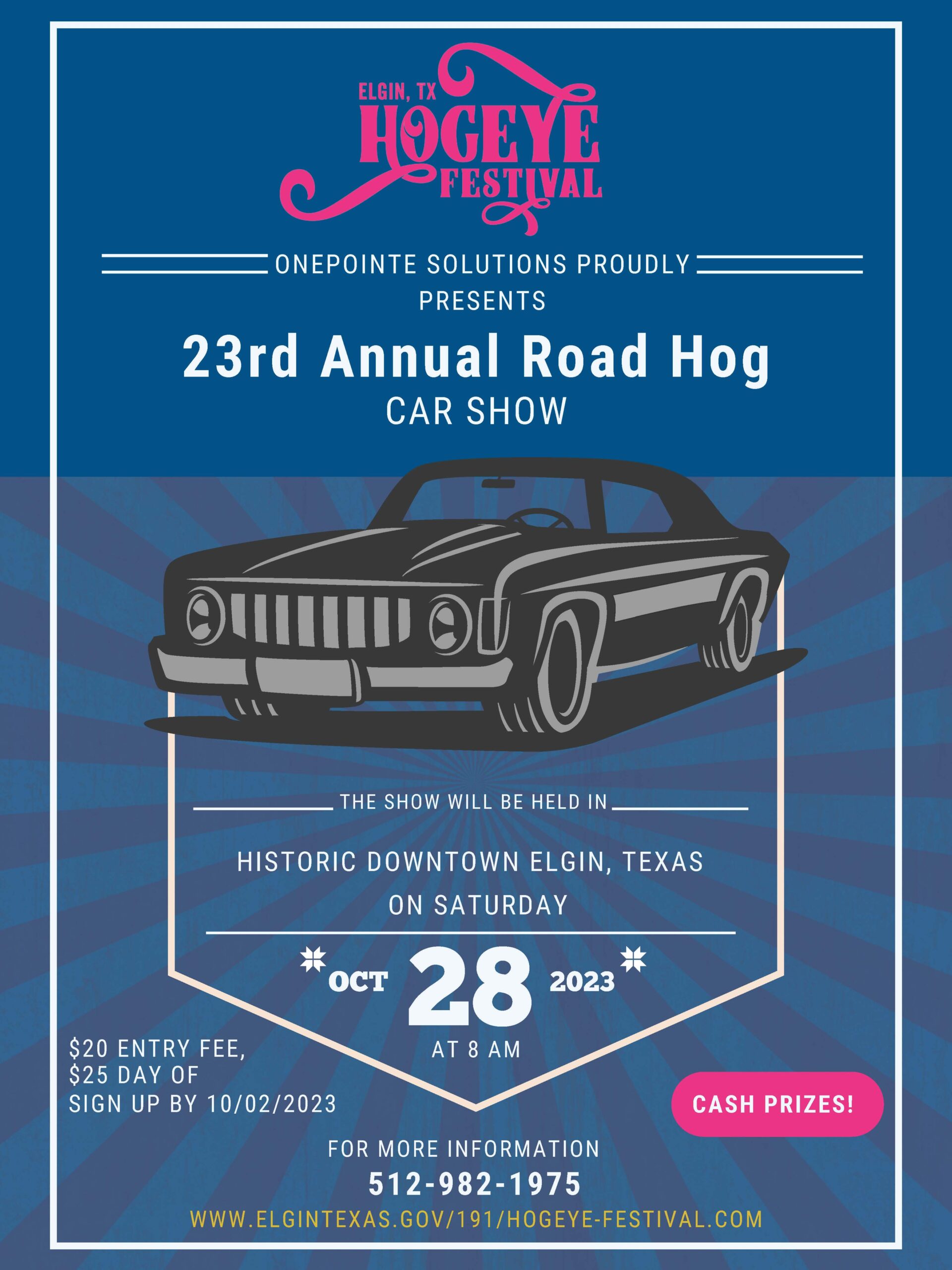 23rd Annual Road Hog Hogeye Festival Car Show Radar