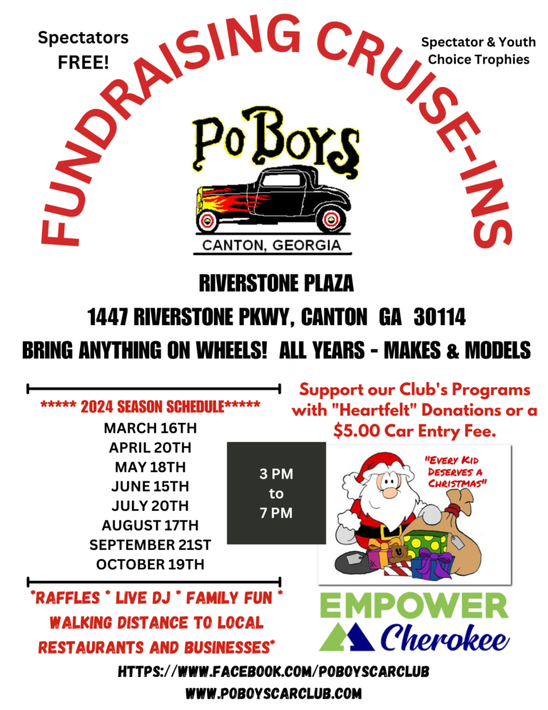 PoBoys CruiseIn Riverstone Plaza Canton, GA every 3rd Saturday