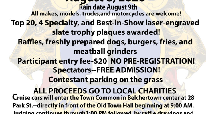 Belchertown (MA) Lions Club 3rd Annual “Cruisin’ the Common” Memorial Car Show