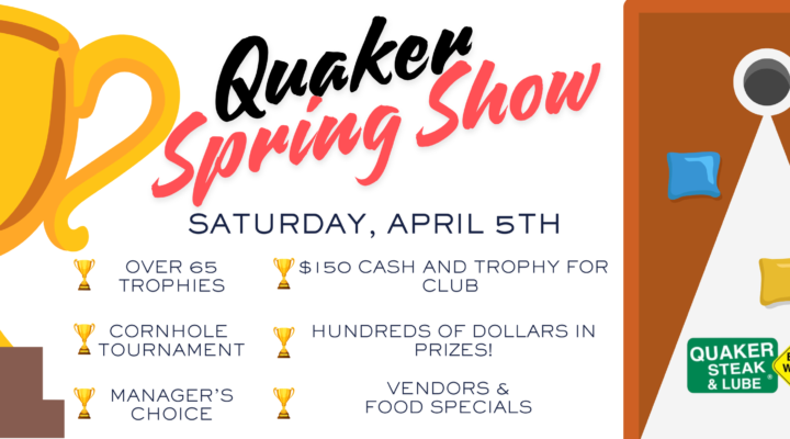 Spring Quaker Car, Truck & Jeep Show!