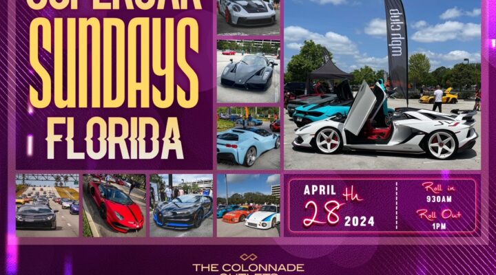 Supercar Sunday Florida carshow Kicking Off Race Week