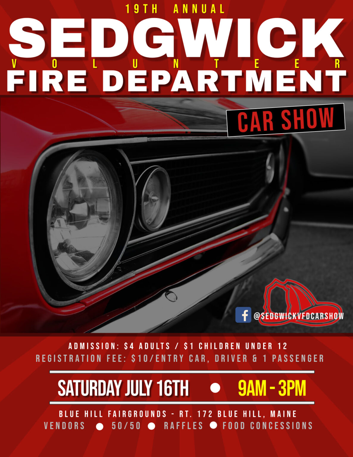 19th Annual Sedgwick Volunteer Fire Department Car Show Car Show Radar