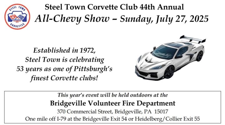Steel Town Corvette Club 44th Annual All-Chevy Show