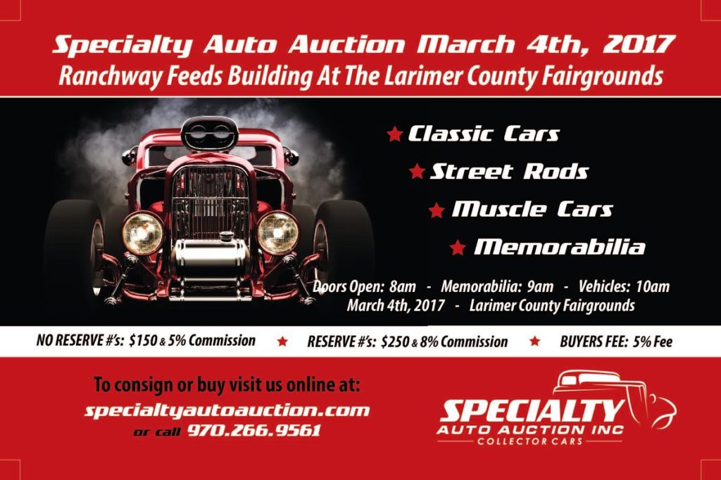 SPECIALTY AUTO AUCTION MARCH 4, 2017 Car Show Radar