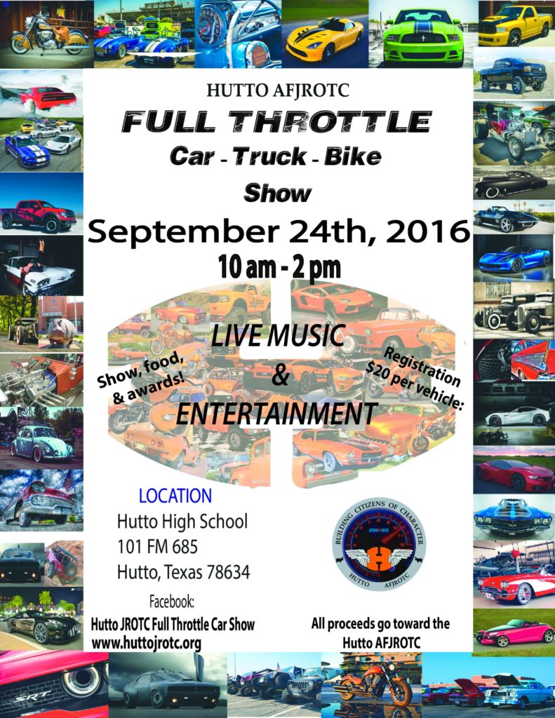 Hutto JROTC Full Throttle Car, Truck and Bike Show Car Show Radar