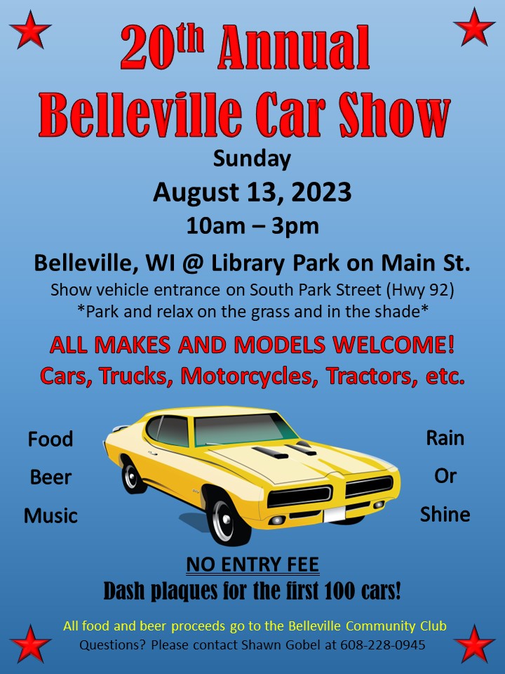 20th Annual Belleville Car Show Car Show Radar